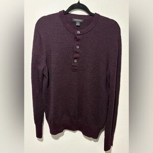 Banana Republic Extra Fine Merino Wool Henley Sweater